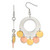 Stainless Steel and Gold-Tone & Rose-Tone Ion-Plated Fancy Dangle French Wire Earrings, 55 mm