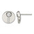Chisel Stainless Steel Polished Cubic Zirconia Circle Stud Earrings