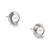 Chisel Stainless Steel Polished Cubic Zirconia and Cultured Freshwater Pearl Stud Earrings - View 6