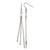 Stainless Steel Polished Graduated Three Bar Dangle French Wire Earrings