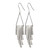 Stainless Steel Polished Triangle with Bar Dangle Shepherd Hook Drop French Wire Earrings - View 3