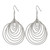 Stainless Steel Polished Twisted Graduated Circles Dangle French Wire Earrings - View 3