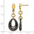 Chisel Stainless Steel Polished Yellow Ion-Plated Black Ceramic Post Dangle Earrings - View 5