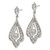 Stainless Steel Polished and Textured Post Dangle Earrings, 46.25 mm - View 3