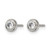 Chisel Stainless Steel Polished 3 mm Bezel Cubic Zirconia Stud Stud Earrings, 4.88 mm Long - View 3