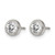 Chisel Stainless Steel Polished 4 mm Bezel Cubic Zirconia Stud Stud Earrings, 5.96 mm Long - View 3