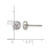 Chisel Stainless Steel Polished 4 mm Bezel Cubic Zirconia Stud Stud Earrings, 5.96 mm Long - View 5