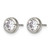 Chisel Stainless Steel Polished 5 mm Bezel Cubic Zirconia Stud Stud Earrings, 6.9 mm Long - View 3