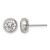 Chisel Stainless Steel Polished 6 mm Bezel Cubic Zirconia Stud Stud Earrings, 7.87 mm Long