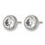 Chisel Stainless Steel Polished 6 mm Bezel Cubic Zirconia Stud Stud Earrings, 7.87 mm Long - View 3