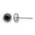 Chisel Stainless Steel Polished 5 mm Bezel Black Cubic Zirconia Stud Stud Earrings, 6.86 mm Long