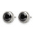 Chisel Stainless Steel Polished 6 mm Bezel Black Cubic Zirconia Stud Stud Earrings, 7.85 mm Long - View 3