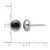 Chisel Stainless Steel Polished 6 mm Bezel Black Cubic Zirconia Stud Stud Earrings, 7.85 mm Long - View 5