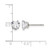 Chisel Stainless Steel Polished 6 mm Heart Cubic Zirconia Stud Stud Earrings, 6.22 mm Long - View 5