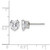 Chisel Stainless Steel Polished 7 mm Heart Cubic Zirconia Stud Stud Earrings, 7.11 mm Long - View 5