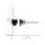 Chisel Stainless Steel Polished 5 mm Black Heart Cubic Zirconia Stud Stud Earrings, 5.24 mm Long - View 5