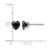 Chisel Stainless Steel Polished 6 mm Black Heart Cubic Zirconia Stud Stud Earrings, 6.22 mm Long - View 5