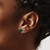 Chisel Stainless Steel Polished 8 mm Black Heart Cubic Zirconia Stud Stud Earrings, 8.27 mm Long - View 4
