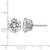 Chisel Stainless Steel Polished 10 mm Round Cubic Zirconia Stud Stud Earrings, 10.85 mm Long - View 5