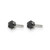 Chisel Stainless Steel Polished 3 mm Black Round Cubic Zirconia Stud Stud Earrings, 3.32 mm Long - View 3