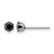 Chisel Stainless Steel Polished 4 mm Black Round Cubic Zirconia Stud Stud Earrings, 4.63 mm Long