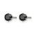 Chisel Stainless Steel Polished 4 mm Black Round Cubic Zirconia Stud Stud Earrings, 4.63 mm Long - View 3