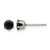Chisel Stainless Steel Polished 5 mm Black Round Cubic Zirconia Stud Stud Earrings, 5.6 mm Long