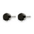 Chisel Stainless Steel Polished 5 mm Black Round Cubic Zirconia Stud Stud Earrings, 5.6 mm Long - View 3
