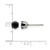 Chisel Stainless Steel Polished 5 mm Black Round Cubic Zirconia Stud Stud Earrings, 5.6 mm Long - View 5