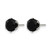 Chisel Stainless Steel Polished 7 mm Black Round Cubic Zirconia Stud Stud Earrings, 7.7 mm Long - View 3