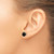 Chisel Stainless Steel Polished 7 mm Black Round Cubic Zirconia Stud Stud Earrings, 7.7 mm Long - View 4