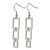 Chisel Stainless Steel Polished Squares Dangle Shepherd Hook Drop French Wire Earrings, 50 mm - View 3