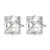 Chisel Stainless Steel Polished 10 mm Square Cubic Zirconia Stud Stud Earrings, 10.77 mm Long - View 3
