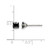 Chisel Stainless Steel Polished 4 mm Black Square Cubic Zirconia Stud Stud Earrings, 4.54 mm Long - View 5