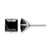 Chisel Stainless Steel Polished 8 mm Black Square Cubic Zirconia Stud Stud Earrings, 8.92 mm Long
