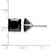 Chisel Stainless Steel Polished 9 mm Black Square Cubic Zirconia Stud Stud Earrings, 9.6 mm Long - View 5