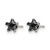 Chisel Stainless Steel Polished 5 mm Black Star Cubic Zirconia Stud Stud Earrings, 5.5 mm Long - View 3