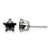 Chisel Stainless Steel Polished 7 mm Black Star Cubic Zirconia Stud Stud Earrings, 7.68 mm Long