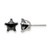 Chisel Stainless Steel Polished 8 mm Black Star Cubic Zirconia Stud Stud Earrings, 8.54 mm Long