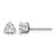 Chisel Stainless Steel Polished 5 mm Triangle Cubic Zirconia Stud Stud Earrings, 5.56 mm Long