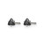 Chisel Stainless Steel Polished 3 mm Black Triangle Cubic Zirconia Stud Stud Earrings, 3.51 mm Long - View 3