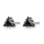 Chisel Stainless Steel Polished 5 mm Black Triangle Cubic Zirconia Stud Stud Earrings, 5.3 mm Long - View 3