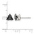 Chisel Stainless Steel Polished 6 mm Black Triangle Cubic Zirconia Stud Stud Earrings, 6.62 mm Long - View 5