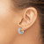 Chisel Stainless Steel Polished with 3 Rows of Cubic Zirconia 2.4 mm Hinged Hoop Earrings, 13.4 mm Long - View 4