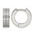 Chisel Stainless Steel Polished with 2 Rows of Cubic Zirconia 2.3 mm Hinged Hoop Earrings, 13.47 mm Long