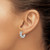 Chisel Stainless Steel Polished with 2 Rows of Cubic Zirconia 2.3 mm Hinged Hoop Earrings, 13.47 mm Long - View 4