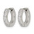 Chisel Stainless Steel Polished with 1 Row of Cubic Zirconia 2.3 mm Hinged Hoop Earrings, 13.4 mm Long - View 3
