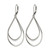 Chisel Stainless Steel Polished Double Teardrop Dangle Leverback Earrings, 56.67 mm - View 3