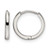 Chisel Stainless Steel Polished 1.4 mm Endless Hinged Hoops Earrings, 11.52 mm Long