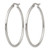 Chisel Stainless Steel Polished 40.5 mm Diameter 2 mm Hoop Earrings, 40 mm Long - View 3